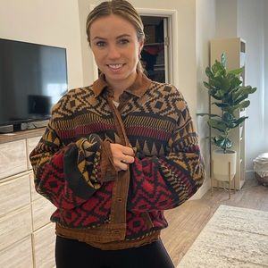 Free People Sweater/jacket “Lakeside Denim Jacket”